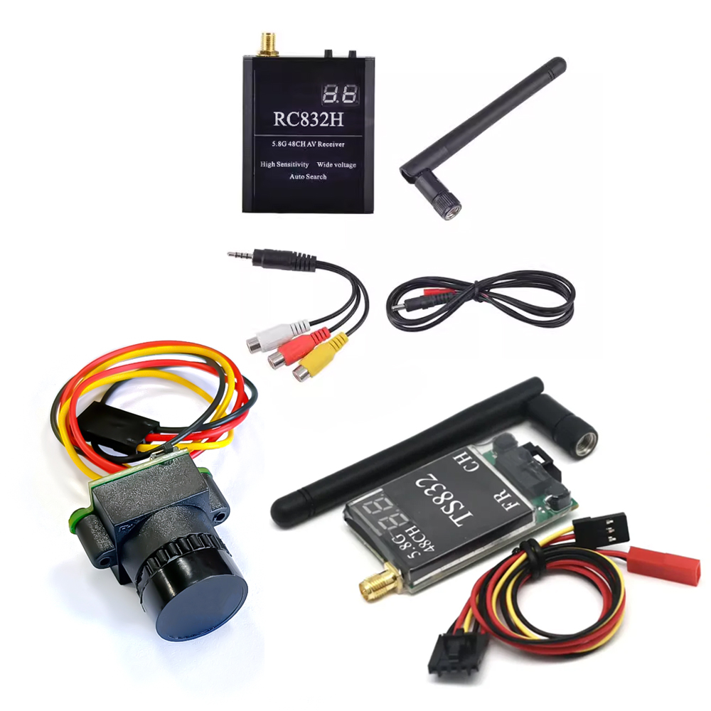 Drone Racing Camera - ตัวรับสัญญาณ TS832 +RC832 +กล้อง 1000TVL 48CH